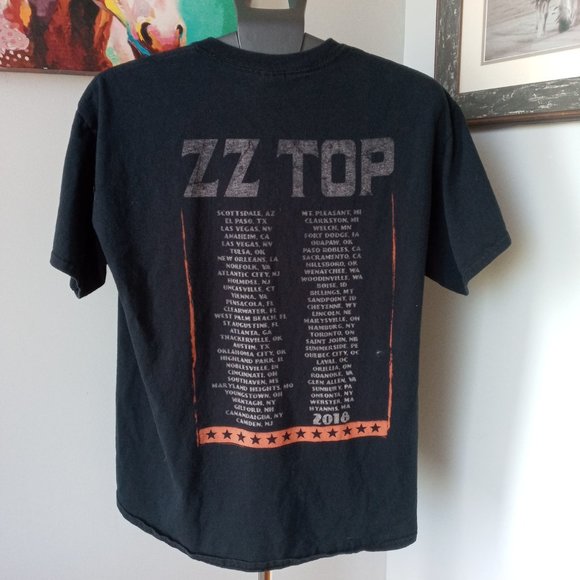 ZZ TOP Tres Hombres 2018 Tour black Tee Size Large - Picture 2 of 8